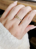 Sterling Silver Dainty Eternity Gold Plated Ring - view 5