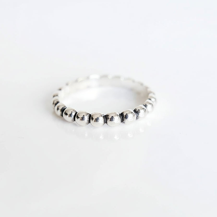 Sterling Silver Beaded Band