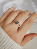 Sterling Silver Dainty Sun Ring - view 6