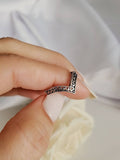 Sterling Silver Minimalist Chevron Ring - view 4