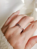 Sterling Silver Rose Gold Eternity 925 Ring - view 3