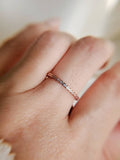 Sterling Silver Rose Gold Eternity 925 Ring - view 9