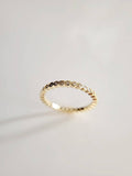 Sterling Silver Dainty Eternity Gold Plated Ring - view 2