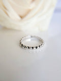 Sterling Silver Beaded Band - view 6