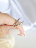 Sterling Silver Beaded Band - view 3