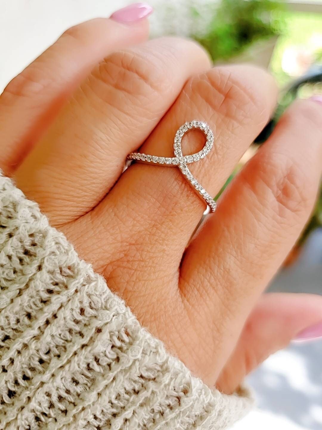 High Polished Unique Curved Ring - view 2