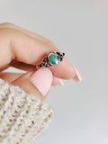 Genuine Turquoise Sterling Silver Celtic Ring - view 8
