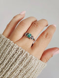 Genuine Turquoise Sterling Silver Celtic Ring - view 5