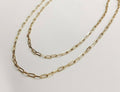 Gold Filled Paper Clip Chain - view 3
