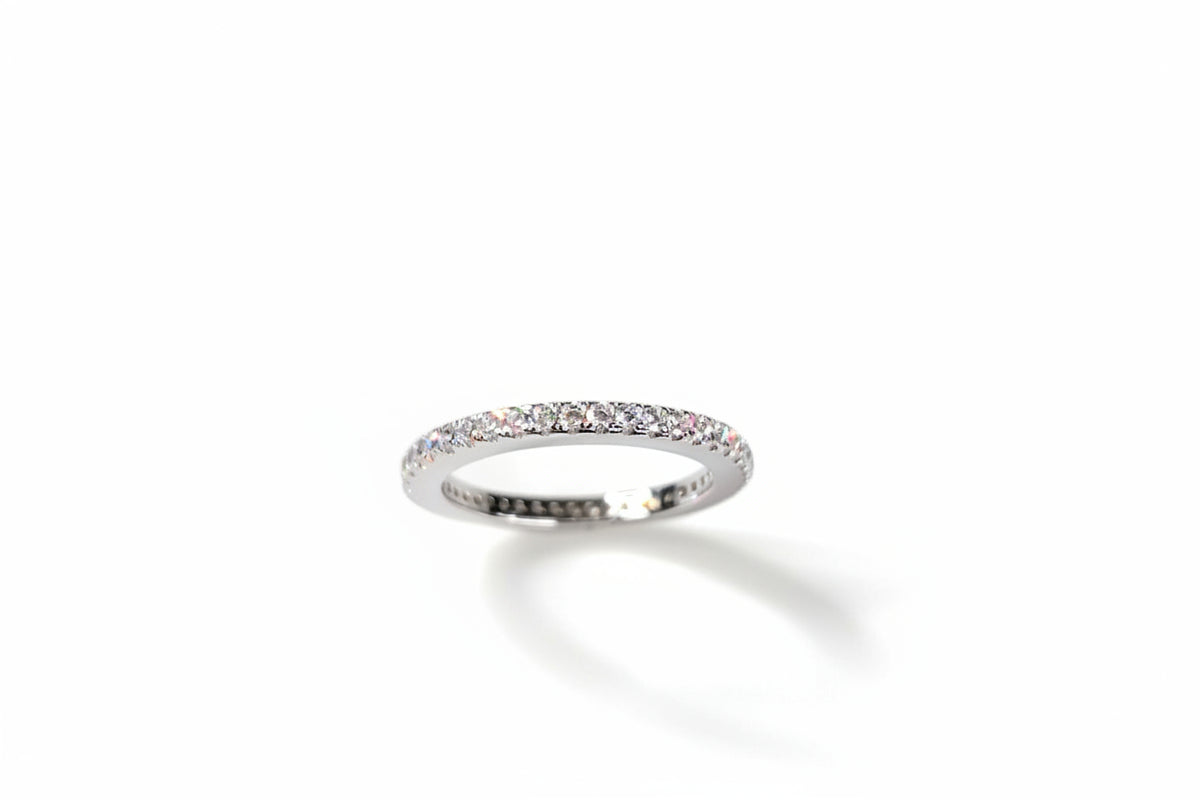 Eternity Sterling Silver Band Ring - view 6