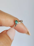Sterling Silver Turquoise Chevron Ring - view 3