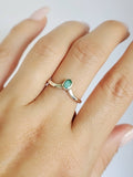 Sterling Silver Turquoise Chevron Ring - view 5