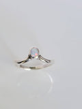 White Opal Chevron V Ring - view 5