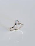 White Opal Chevron V Ring - view 3