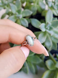 Sterling Silver White Opal Oval Ring - view 9
