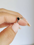 Sterling Silver Dainty Chevron Onyx Ring - view 10