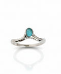 Sterling Silver Turquoise Chevron Ring