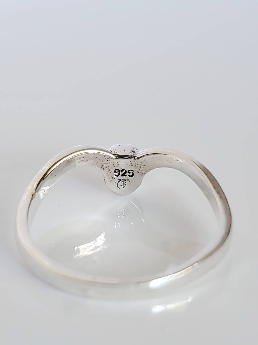 Sterling Silver Turquoise Chevron Ring - view 4