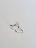 White Opal Chevron V Ring - view 10