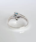 Sterling Silver Turquoise Leaf Ring - view 5