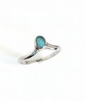 Sterling Silver Turquoise Chevron Ring - view 2