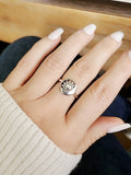 Sterling Silver Sun Eclipse Moon Ring - view 8