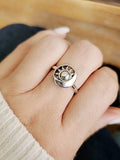 Sterling Silver Sun Eclipse Moon Ring - view 6