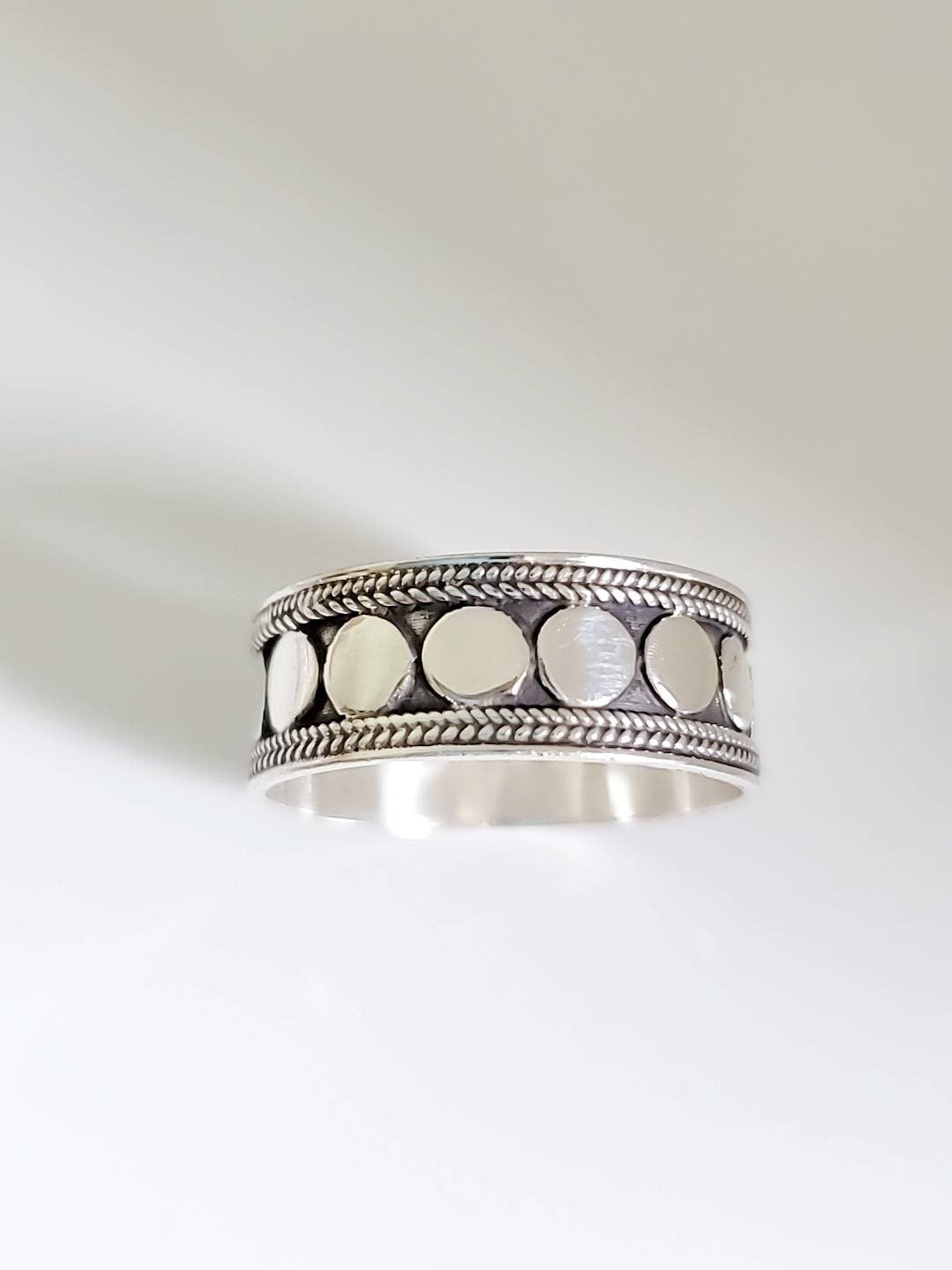 Sterling Silver Bali Unisex Band Ring - view 5