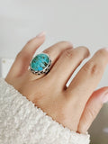 Sterling Silver Natural Turquoise Bold Ring - view 9