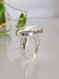 Sterling Silver Flat Dome Statement Ring - view 9