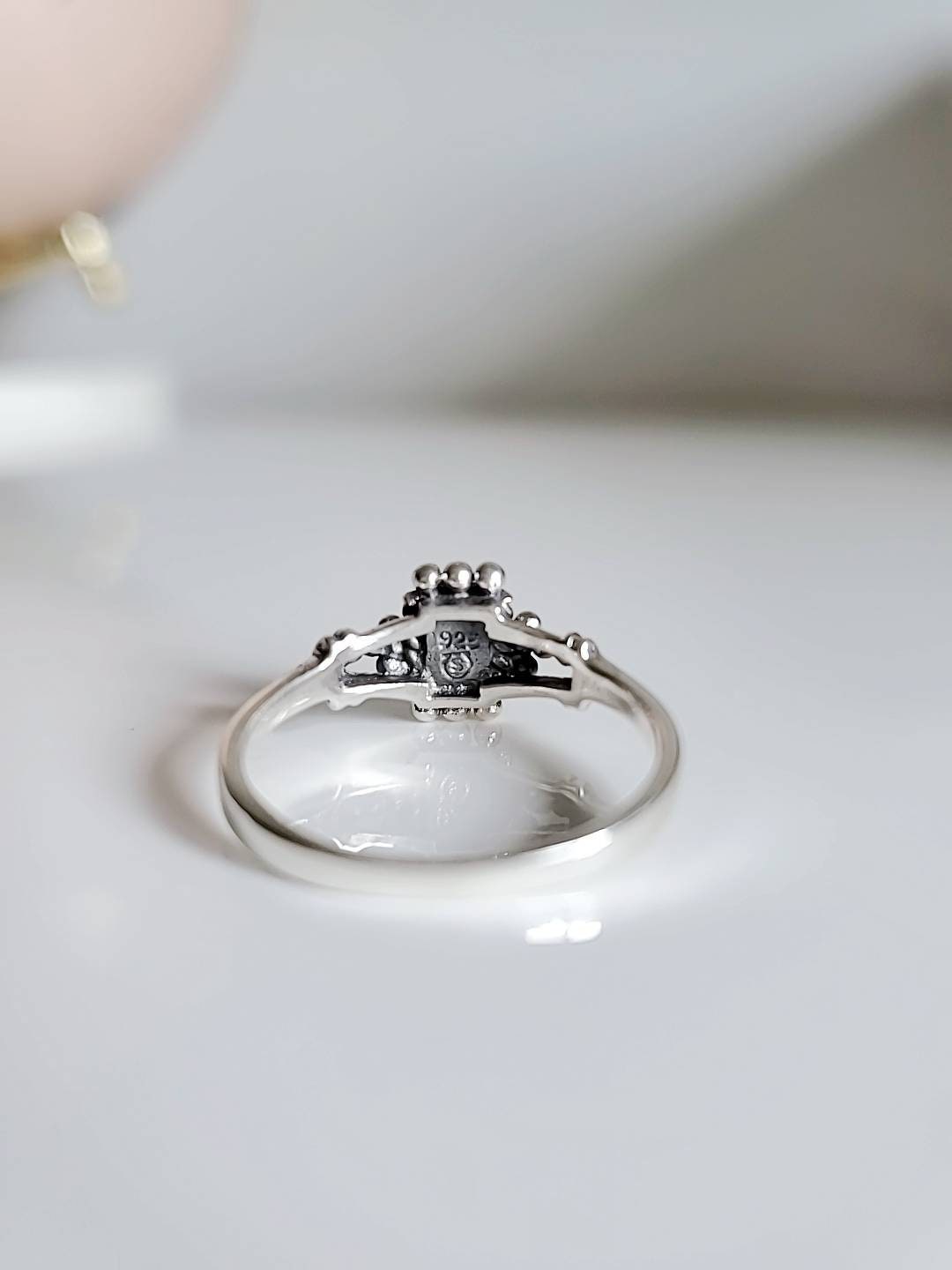 Sterling Silver Black Onyx Bali Ring - view 3