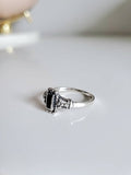 Sterling Silver Black Onyx Bali Ring - view 7