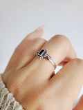 Sterling Silver Black Onyx Bali Ring - view 4