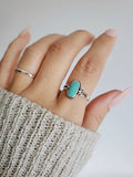 Sterling Silver Oval Turquoise Ring - view 7