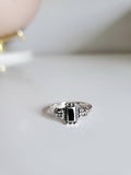 Sterling Silver Black Onyx Bali Ring - view 10