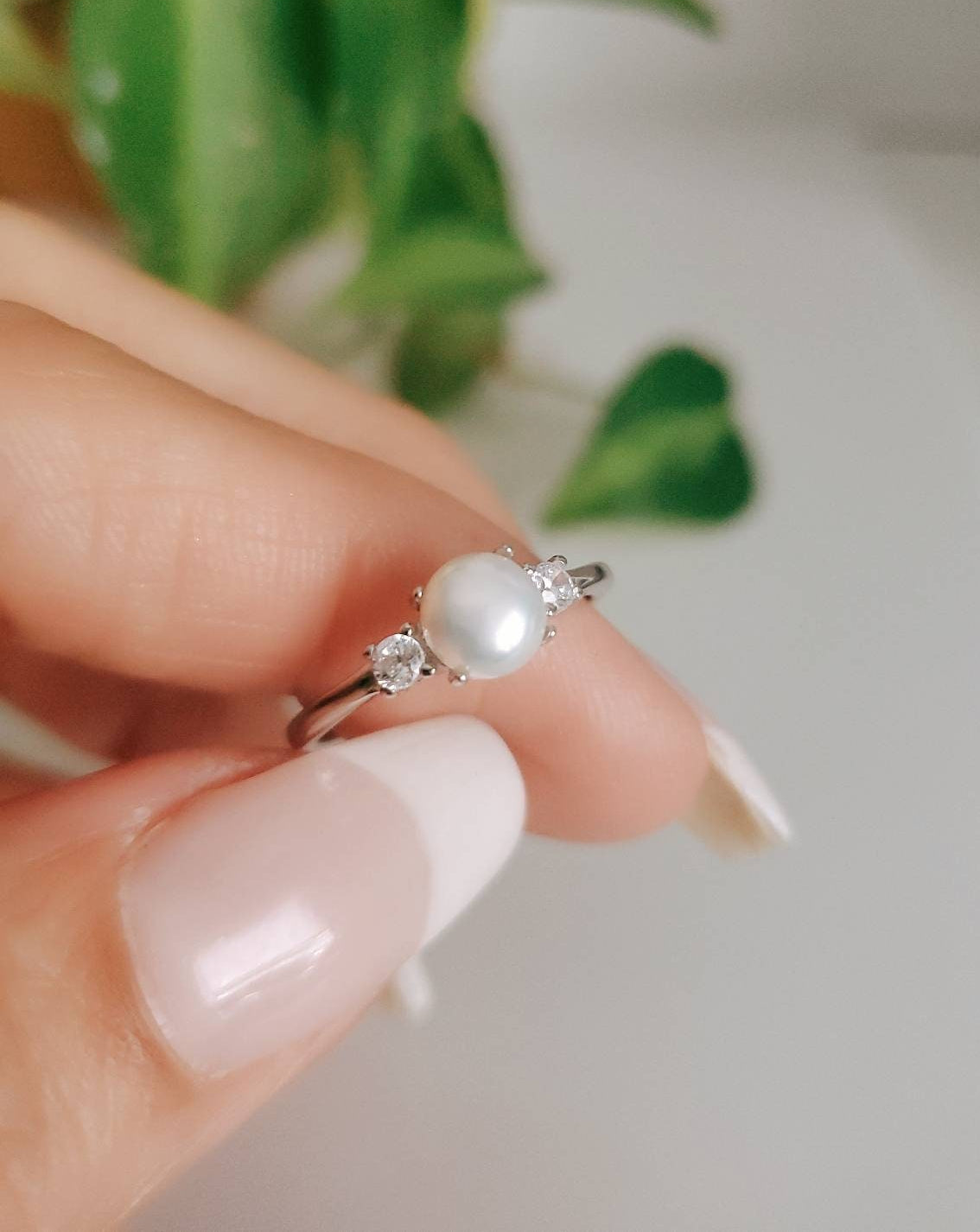 Fresh Water Pearl Sterling Silver Ring - view 4