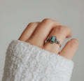 Sterling Silver Dainty Bali Turquoise Ring - view 2