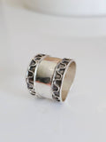 Sterling Silver Concave Bali Ring - view 8