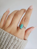 Sterling Silver Oval Turquoise Ring - view 4