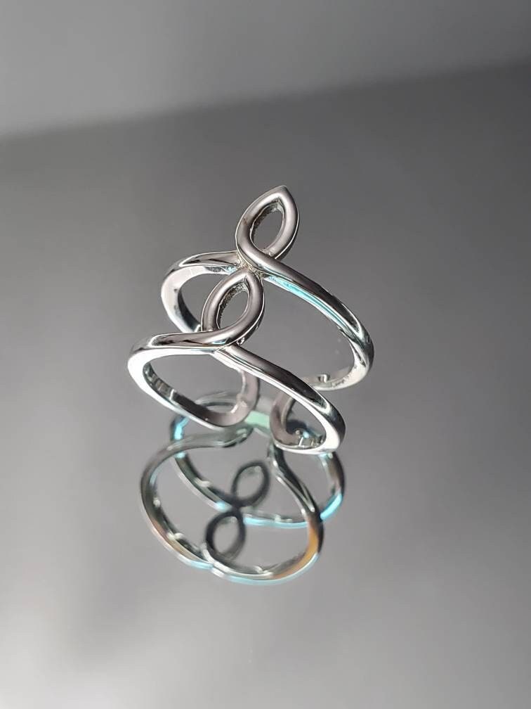 Adjustable Double Band Statement Ring - view 2