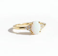 Sterling Silver Gold White Opal Ring - view 3
