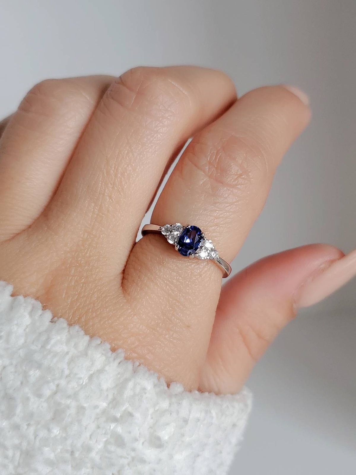 Precious Oval Cut Tanzanite Ring - view 8