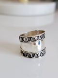 Sterling Silver Concave Bali Ring