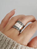 Sterling Silver Concave Bali Ring - view 7