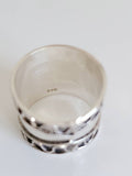 Sterling Silver Concave Bali Ring - view 4
