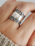 Sterling Silver Concave Bali Ring - view 9