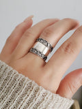 Sterling Silver Concave Bali Ring - view 3