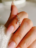 Sterling Silver Chain Ring with Dangling Flower - view 7