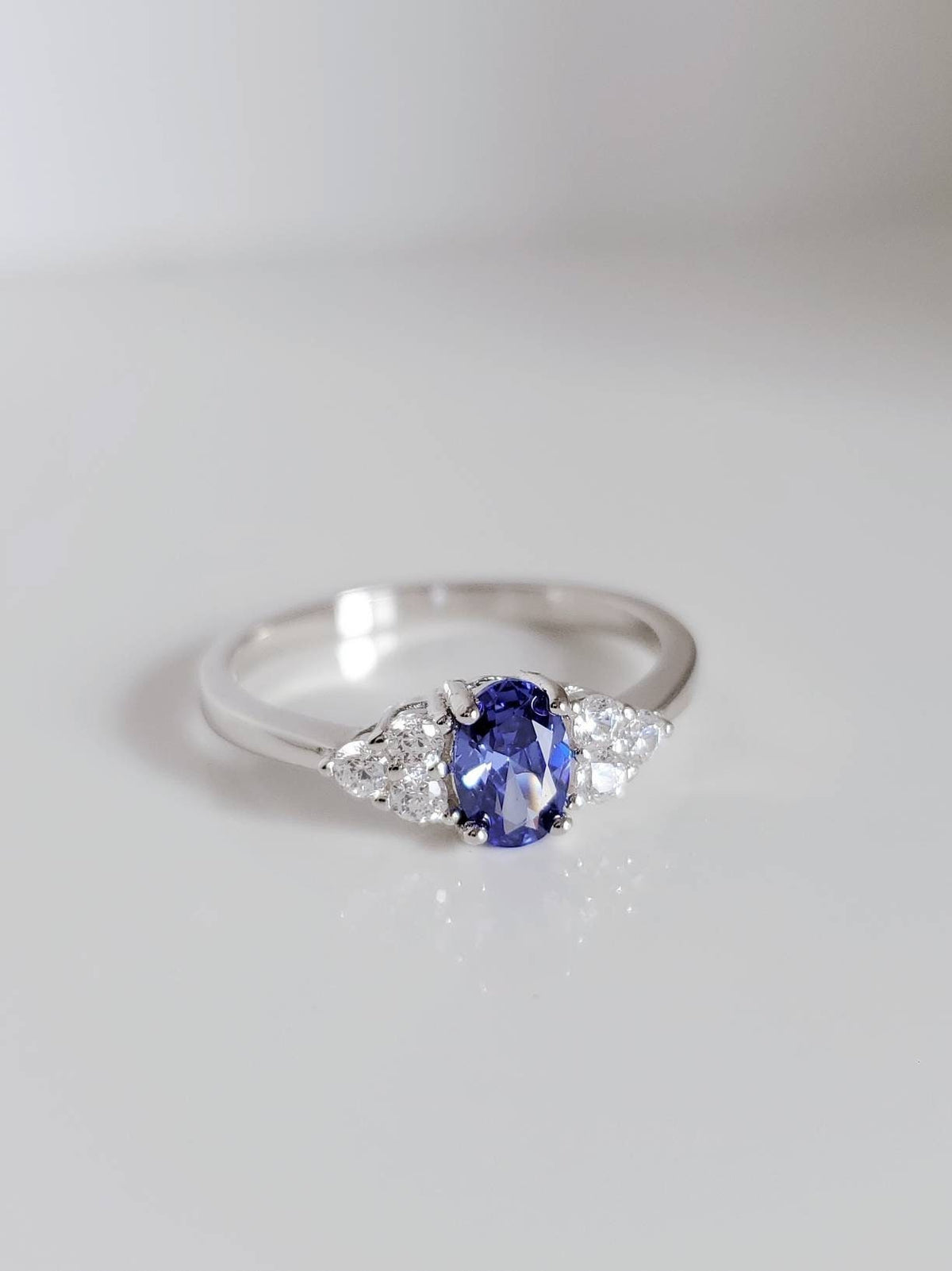 Precious Oval Cut Tanzanite Ring