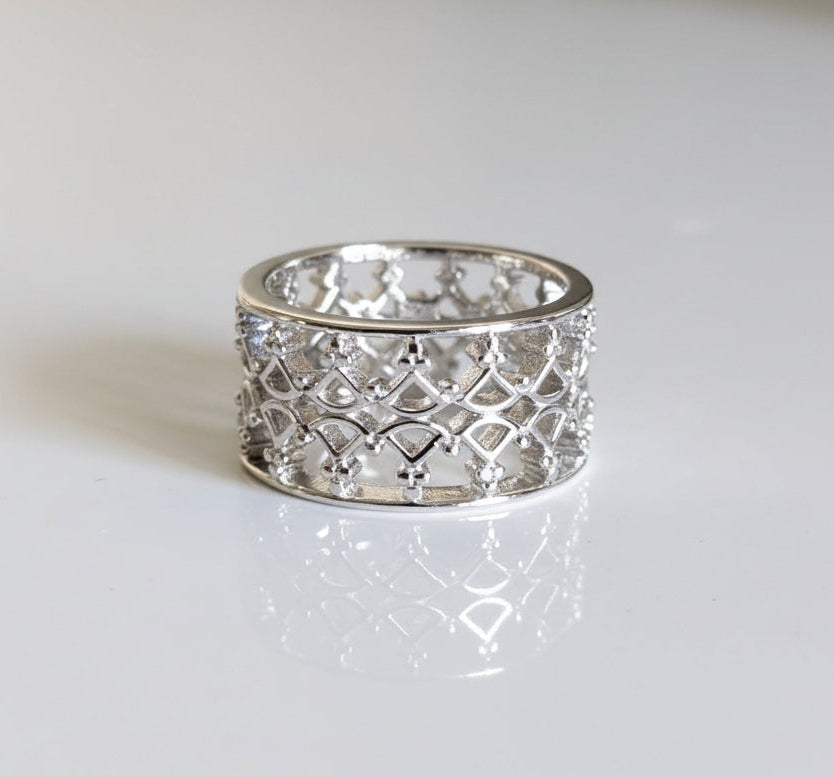 Sterling Silver Bold Band Ring - view 8